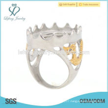 Wholesale stainless steel hollow mens indonesia rings, high quality rings